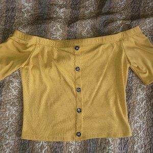 Off the shoulder crop top